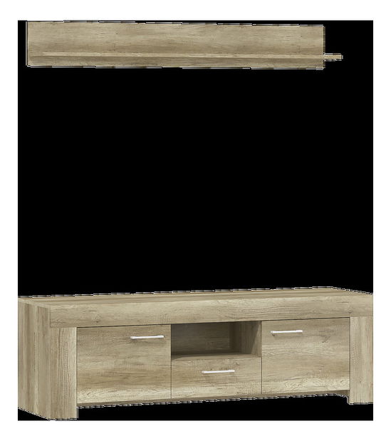 TV asztal / szekrény Skat SRTV155 (country szürke) (polccal) (P155)