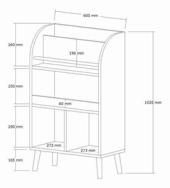Regál Miontana (biela)