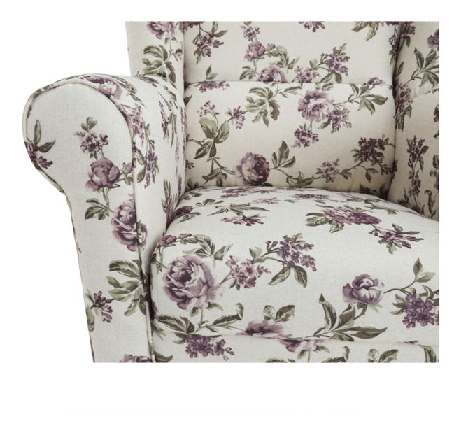 Fotelja s tabureom Aevo (rose 18) 