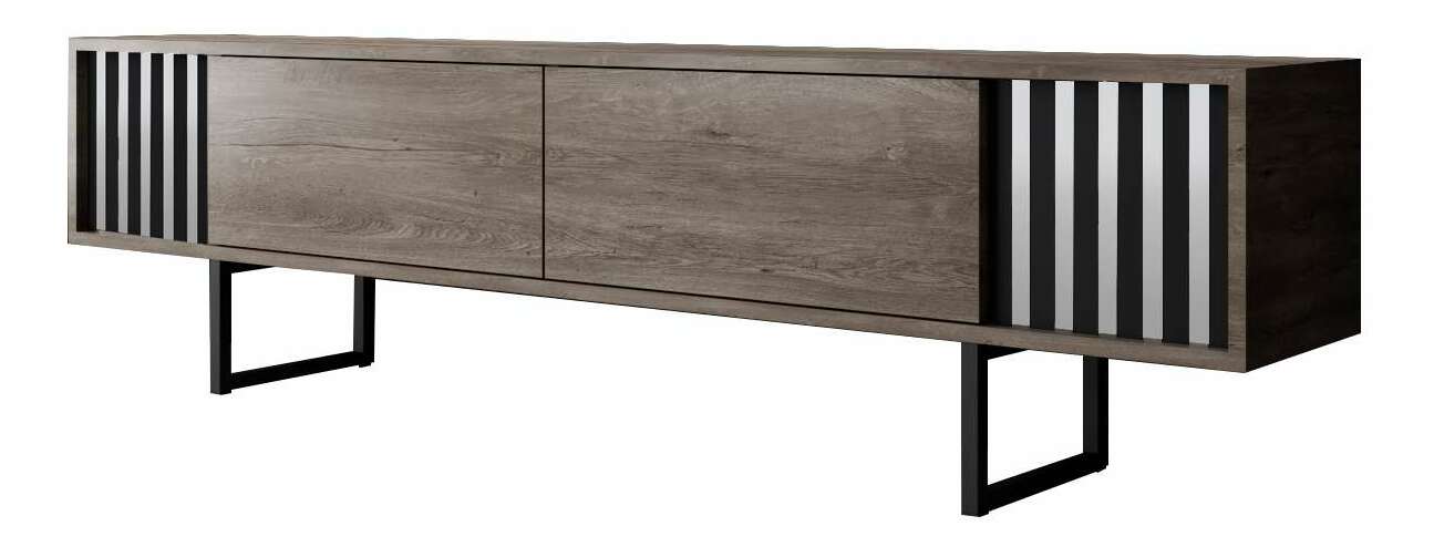 TV stolík/skrinka Chromonise (orech + čierna)