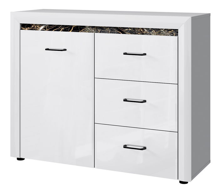 Komoda Wanetta (bijela sjajna)