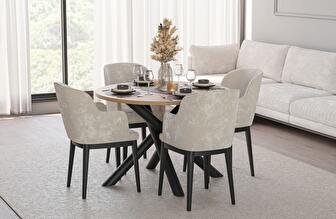 Okrúhly jedálenský stôl 110 cm Ossla (dub artisan)