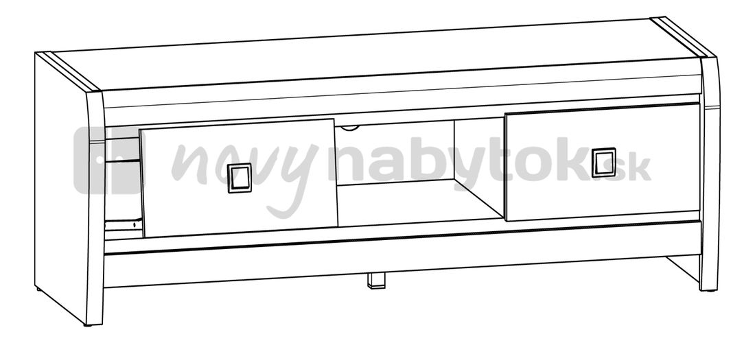 TV stolík/skrinka BRW Loren RTV2S