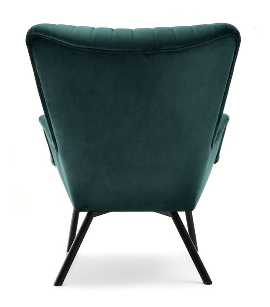 Dizajnové kreslo Lanzaris (zelená + zlatá)