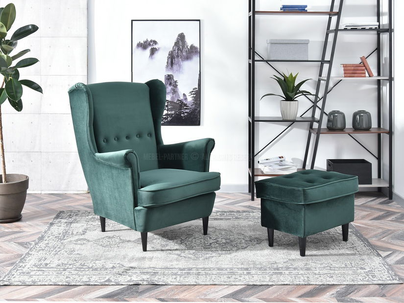 Fotoliu cu urechi Margis (verde)