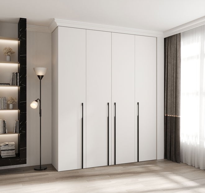 Dulap de haine 200 cm Carmela 40-3 (alb + Negru)