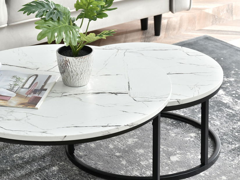 Dohányzóasztal Kolja Zest Xl (fehér + fekete)