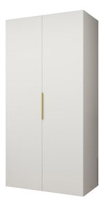 Ormar za garderobu 100 cm Mirabella 1 (bijela + zlatna)
