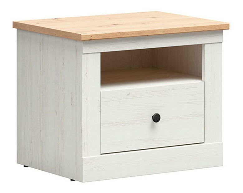 Noćni stolić Frija 1 (bor andersen bijela + hrast artisan) *rasprodaja