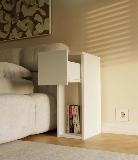 Nočný stolík Gustaban 1 (biela)