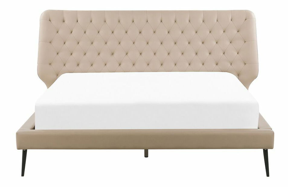 Manželská posteľ 160 cm ESONNA (s roštom) (béžová)