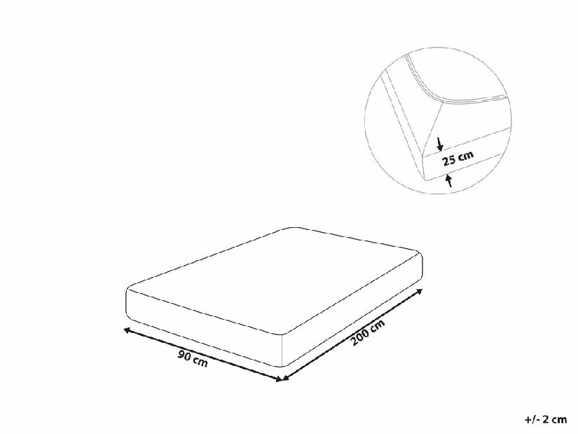 Cearceaf de pat 90 x 200 cm Hoffie (alb)