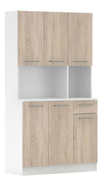 Colț bucătărie Palermo NEW (alb + stejar sonoma)