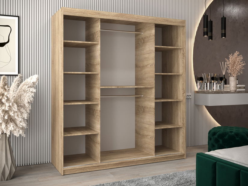 Dulap de haine 180 cm Eclipse (Stejar sonoma + Stejar sonoma)