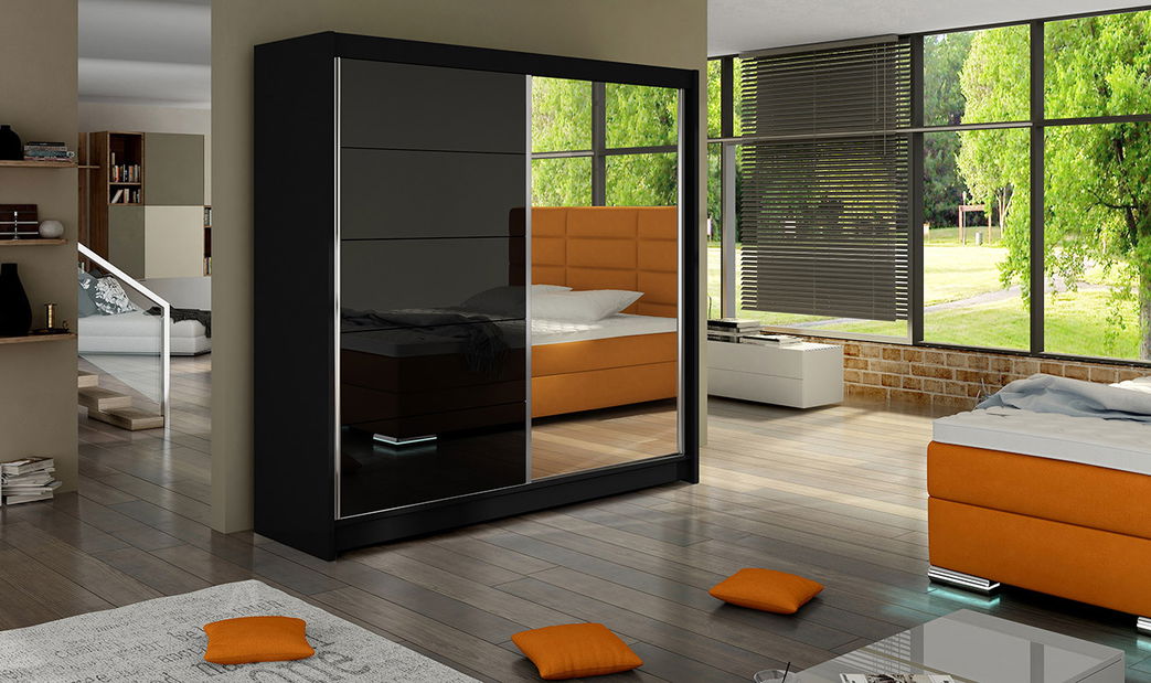 Ormar za garderobu- Florencia 5 (crna + crna)