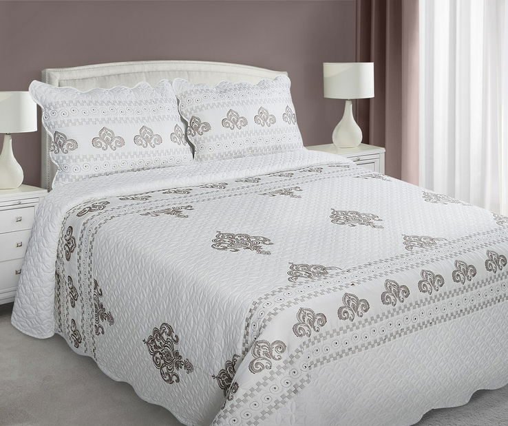 Prehoz na posteľ 240x220 cm Alice (krémová)