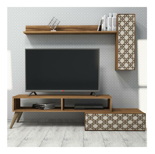 Set za dnevni boravak Komite (orah + krem)