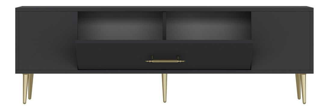 Masă TV Dekondino (antracit + Auriu)