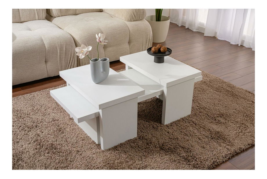 Konferenčný stolík Sanctares (biela)