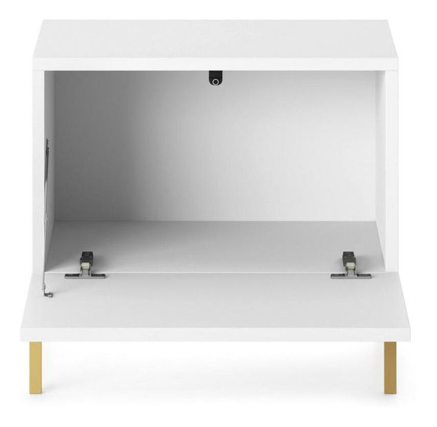 Noćni stolić Lamellito L4 (bijela + zlatna)