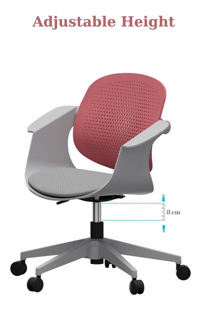 Kancelárska stolička Sissi (sivá + ružová)