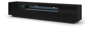 TV aszta/Szekrény Aurinko 200 (fényes fekete) (világítással)