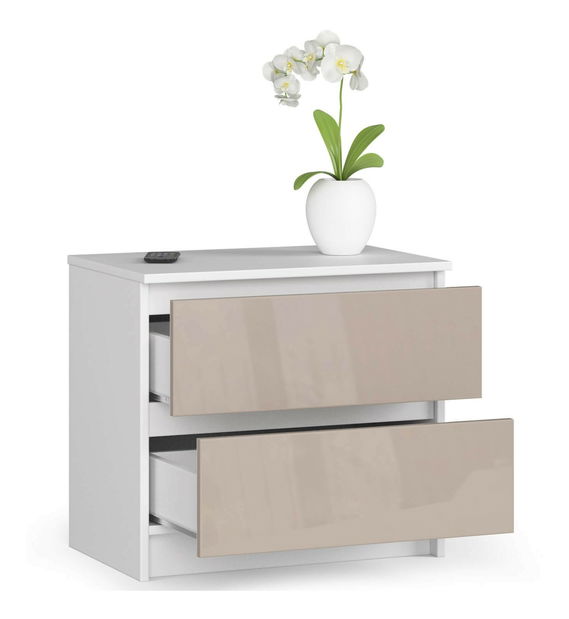 Éjjeliszekrény Kalista (fényes cappucino)