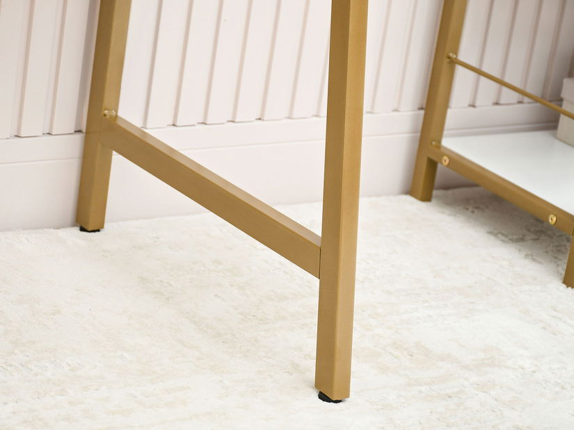 PC stolík Norsinimo (biela + zlatá)