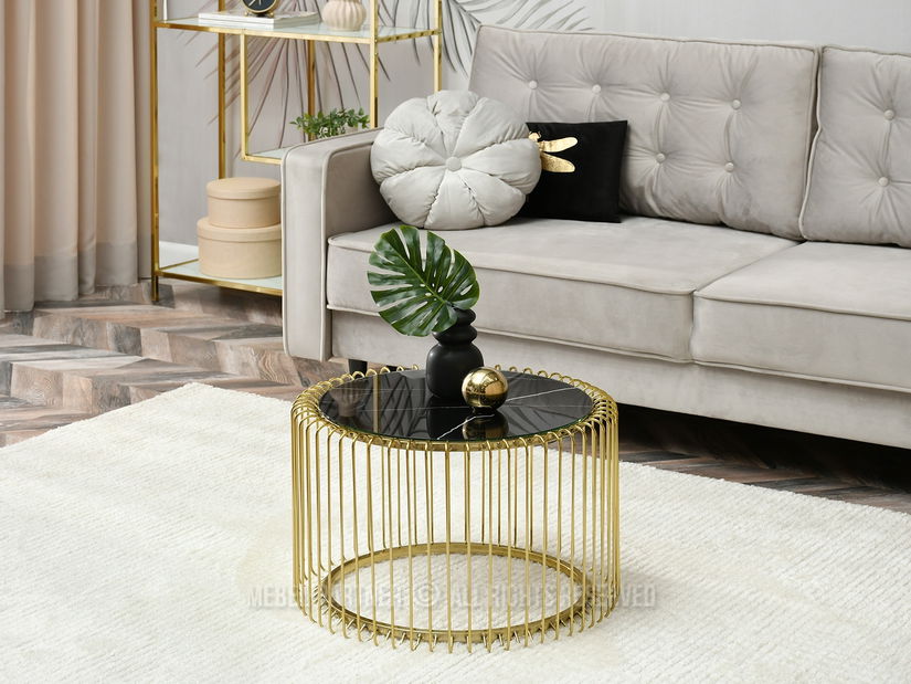 Stolić za kavu Nils (mramor + zlatna)