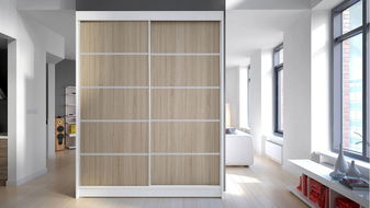 Ormar s kliznim vratima Bianca IV (bijela + sonoma hrast) (bez rasvjete)