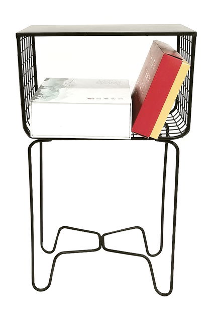 fémový odkladací stolík Blue Moon (fekete)