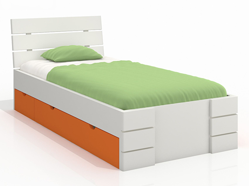 Jednolôžková posteľ 90 cm Naturlig Kids Lorenskog High Drawers (borovica) (s roštom)