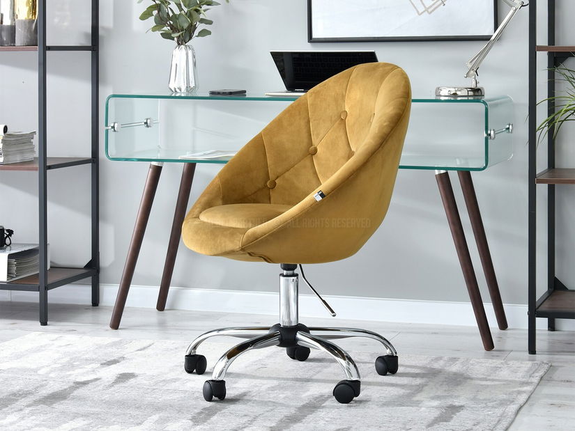 Kreslo Lush 4 (zlatá + chrómová)