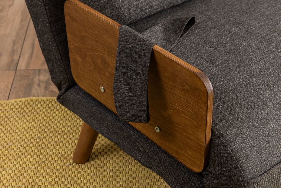 Kétszemélyes kanapé Como P (sötétszürke)