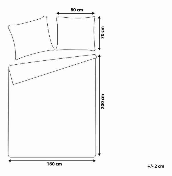 Set huse suplimentare 160x200 cm Macapa (distinctiv)