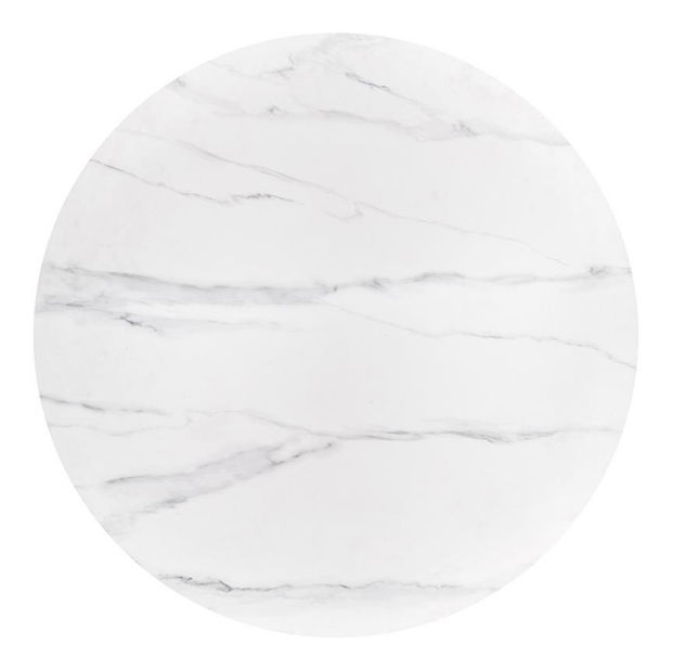 Blagovaonski stol Branda (bijeli mramor + orah)