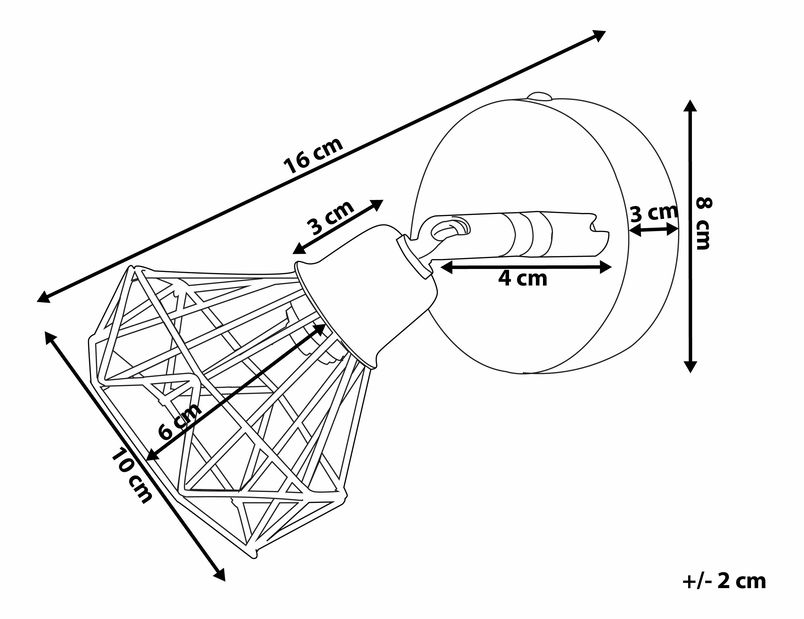 Stropné/nástenné svietidlo Emanuela (strieborná)
