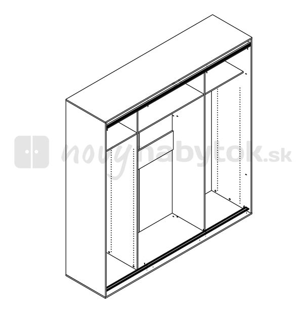 Šatníková skriňa BRW F19 SZF2M/230