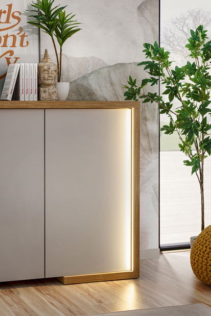 Szekrény Dares K01 (természetes grand tölgy + kasmír)