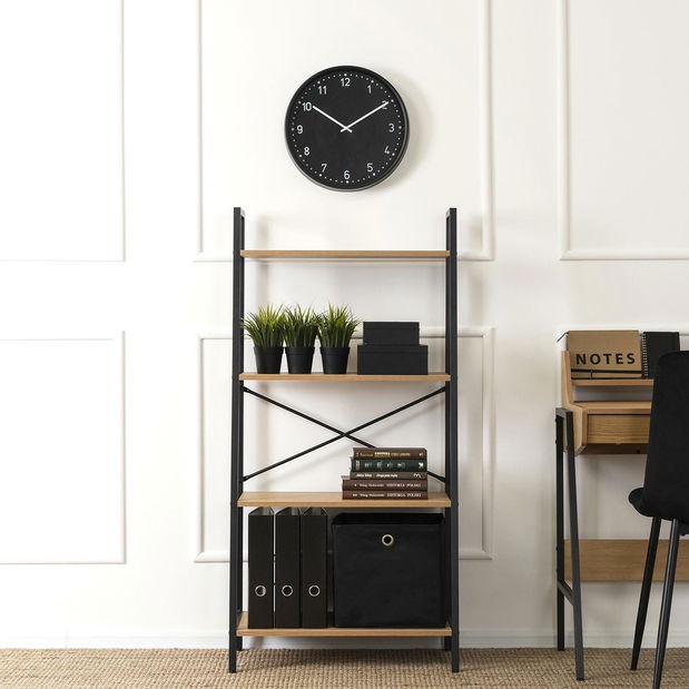 Raft Goleadora (stejar + negru) 