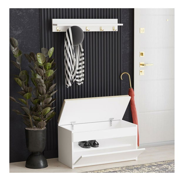 Mobilier hol Bobika (alb + auriu)