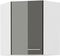 Felső sarok konyhaszekrény Lavera 60x60 GN-72 1F (45°) (korpus: fehér + front: fényes szürke)