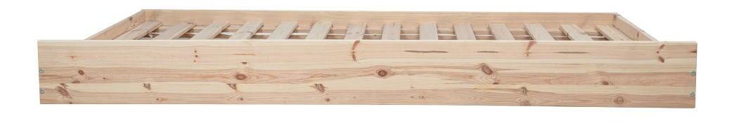 Pat suplimentar sub pat 90 cm Braceaba (molid masiv) (cu somieră)