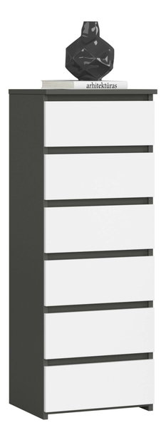 Komoda Cipriano V (grafit + biela)