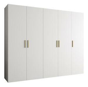 Ruhásszekrény 250 cm Borry 1 (fehér + arany)