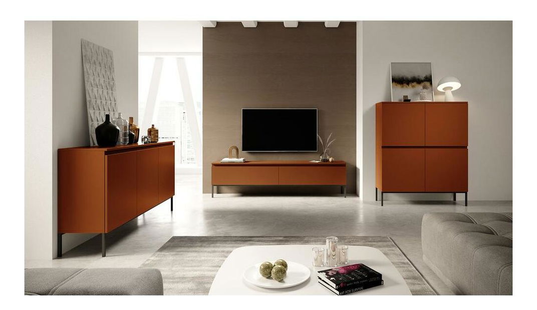 Skrinka Bennasi B3 (červená tehla + čierna)