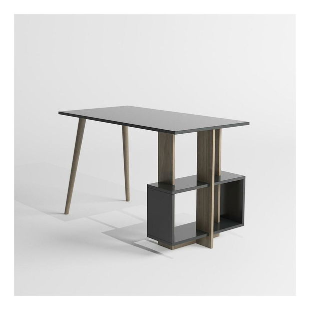 Písací stôl Mavade 6 (antracit + orech) 