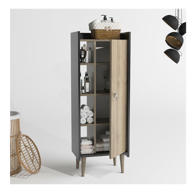 Skrinka Mavade 4 (orech + antracit) 