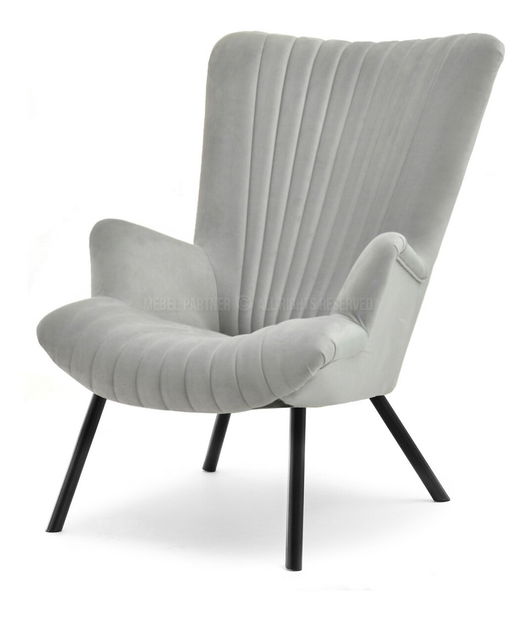 Dizajnerska fotelja Lanzaris (siva + zlatna)