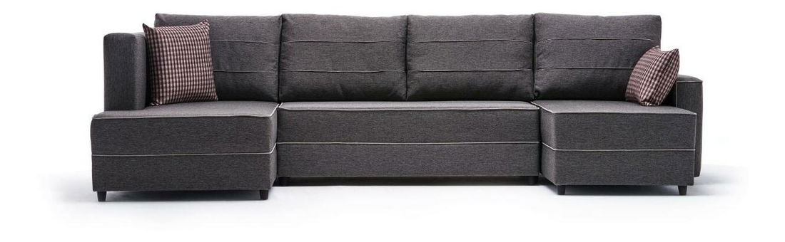 Rohová sedačka v tvare U Emilie (s úl. priestorom) (hnedá)